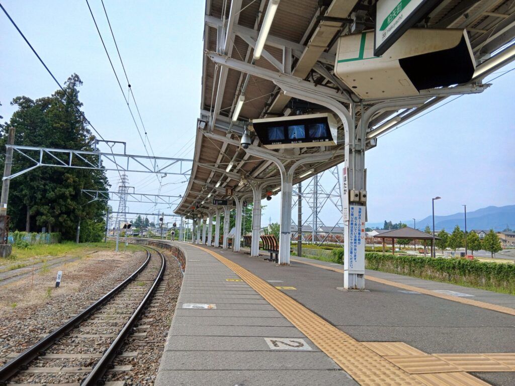 安曇野の穂高駅